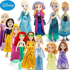 Disney Princess Dolls Cartoon Stuffed Disney Plush Toys 50cm