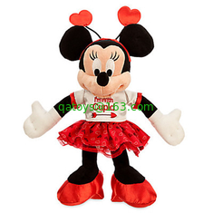 Red Valentine Days Mickey mouse Disney Plush Toys 9 inch Custom