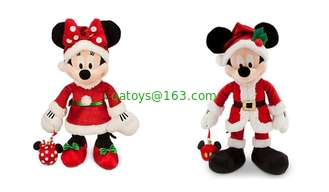 Fashion Christmas Mickey Mouse and Minnie Mouse Disney Plush Toys 40cm