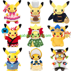 New Cartoon Characters Pokemon Stuffed Plush Toys 8inch For Crane Vending Toy Machine
