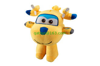 8 Style Cartoon Plush Toys 20cm Super Wings Airplane , Red / Green / Yellow Color