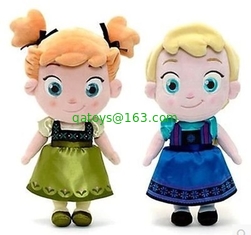 Small Girls Disney Plush Toys Elsa And Anna Frozen Baby Dolls 30cm