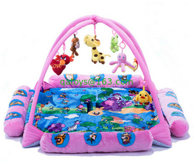 Seabeach Blue Baby Play Gyms And Mats with Plastic and Stuffed Toys