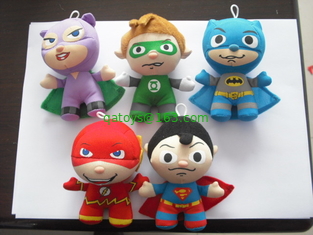 Fashion Small Superman and Batman keychain Stuffed Plush Toys For Christmas Promotion