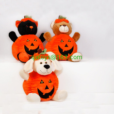 Orange Halloween Pumpkin Stuffed Plush Toys For Promotion, Soft Toys