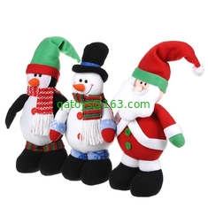 Cute Christmas Stuffed Santa Doll Snowman Plush Toy for Children