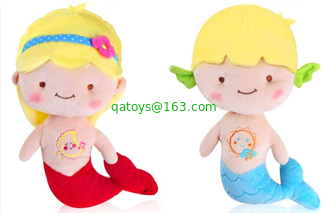 Yellow Blue Red Cute Baby Toys The Little Mermaid Plush Doll 20cm 25cm
