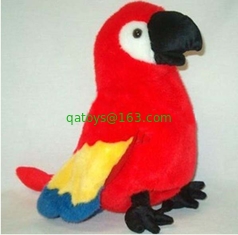 Red Forest Parrot Stuffed Animal Toys Children Soft Plush Toy