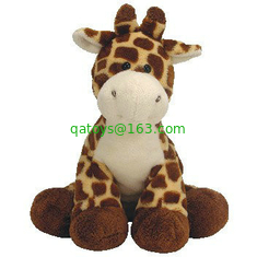 Brown Lovely Giraffe Stuffed Animal Toys Sitting And Standing Pose