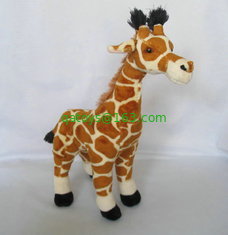 Brown Lovely Giraffe Stuffed Animal Toys Sitting And Standing Pose