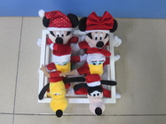 4 inch Full Set Disney Plush Toys Keychain In Tray Characters For Christmas Holiday