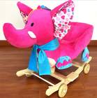 Lovely Pink Green Animal Baby Rocking Chair Toy Elephent Eco - Friendly 60*33*55cm SGS ITS