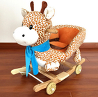 Professional Cute Plush Giraffe Animal Baby Rocking Chair Customized Patterns