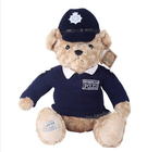 8 Inch Stuffed Animal Toys Pilot Teddy Bear With Uniforms For Promotion Gifts