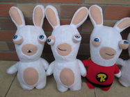 Lovely Rayman Raving Rabbids Cartoon Plush Toys White Cute Custom
