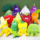 Eco friendly Vegetable Fruit Assorted Stuffed Baby Plush Toys Red / Green / Yellow