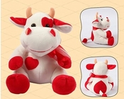 Promotion Gifts Lovely Red Cow Shape Custom Small Stuffed Animals For Children