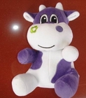 Purple Stuffed Milk Cow Animal Promotional Gifts Toys 8 Inch CE Standard
