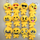 Cute Lovely Emoji Plush Toy Keychain with Hook For Promotion Gifts