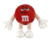 Red M&M Character Stuffed Animals For Babies , Small Plush Toys
