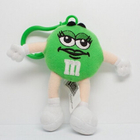 Green M&M Character Stuffed Animals Cute Plush Keychains Customized