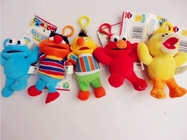 Cute Sesame Street Plush Keychain Stuffed Toys with Hook For Promotion Gifts