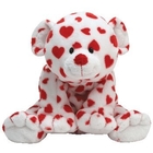 25cm Valentines Day Soft Dog With Red Heart  Stuffed Push Toys For Gifts