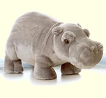 Lovely Sitting Pose Grey Hippo Stuffed Stuffed Animal Toys For Promotion Gifts