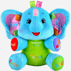 Talking Blue Elephant Cute Baby Plush Toys With Music Animals For Baby Learning