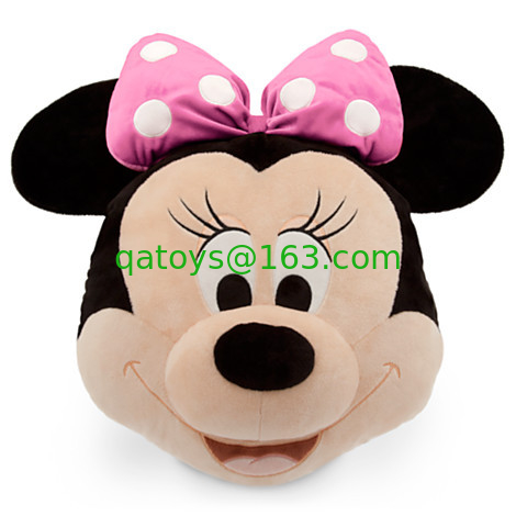 16 Inch Black Pink Disney Stuffed Animals Cushion And Pillow Pack