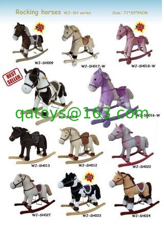 Plush Rocking Horse Collection Cute Baby Toys For Children Ride on Playing