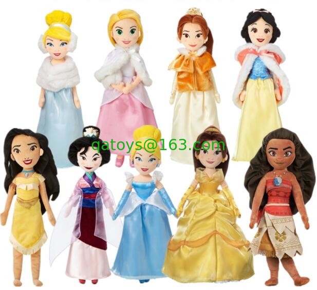 Original Disney Princess Series Stuffed Plush Toys 50cm