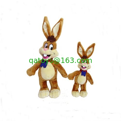 16 inch Soft Brown Stuffed Easter Bunnies For Festival Celebration