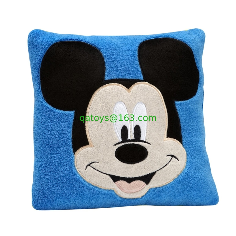 Blue / Pink Disney Mickey Mouse Plush Pillow Minnie Mouse Cushion