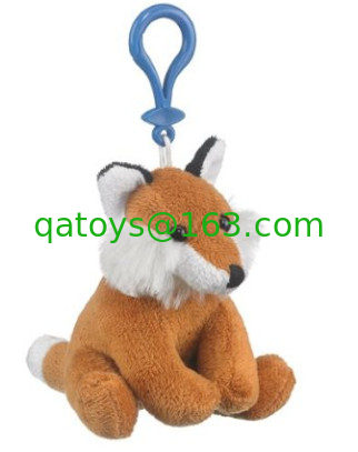 Customized Brown Fox Stuffed Keychain Small Plush Toys 12cm Size