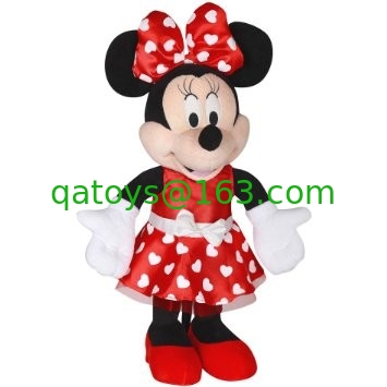 Fashion Red Disney Plush Minnie Mouse for Valentine days Stuffed Toys