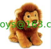 Custom Made Brown Lion Stuffed Animals Cartoon Plush Toys with Sitting Pose
